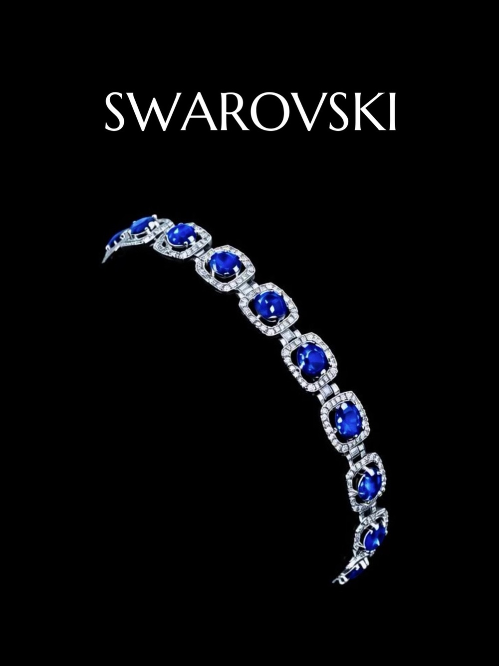 Stunning Blue Sapphire Swarovski Crystal Bracelet
